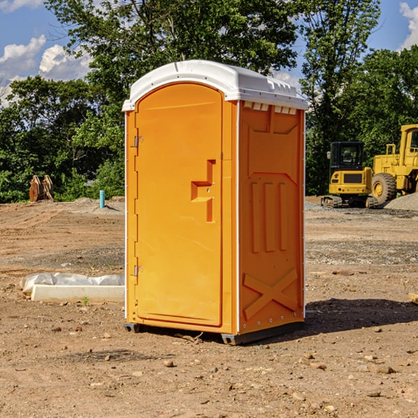 how often are the porta potties cleaned and serviced during a rental period in Louviers CO